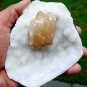 CALCITE ON CHALCEDONY MINERAL SPECIMEN # B-5