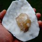 CALCITE ON CHALCEDONY MINERAL SPECIMEN # B-5