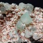 APOPHYLLITE LIGHT GREEN ON HEULANDITE MINERAL SPECIMEN # G-4