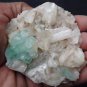 NICE GREEN APOPHYLLITE WITH STILBITE ON MINERALS SPECIMEN B# -2