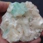 NICE GREEN APOPHYLLITE WITH STILBITE ON MINERALS SPECIMEN B# -2