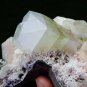 APOPHYLLITE WITH STILBITE ON WHITE MINERAL SPECIMEN # A-3