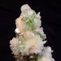 GLORIOUS GREEN APOPHYLLITE FLOWER WITH STILBITE BLADE BUNCH ON MATRIX  !!S-4