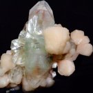 LARGEST APOPHYLLITE CRYSTAL WITH STILBITE ON MATRIX S-4#115