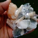 APOPHYLLITE POINTED WITH STILBITE ON CHALCEDONY MINERAL SPECIMEN # L-5