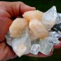 APOPHYLLITE POINTED CRYSTAL WITH STILBITE BLADE ON CHALCEDONY !! L-4