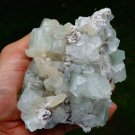 APOPHYLLITE CRYSTAL BUNCH WITH STILBITE BLADE ON MATRIX  !! L-5