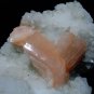 FANTASTIC RED COLOR HEULANDITE MULTI CRYSTAL ON WHITE CHALCEDONY S3-14