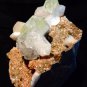 GLASSY APOPHYLLITE WITH STILBITE ON MICRO HEULANDITE MATRIX E1#34