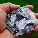 APOPHYLLITE POINTED WITH STILBITE ON CHALCEDONY MINERAL SPECIMEN # L-1