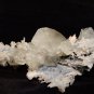 WATER CLEAR APOPHYLLITE CRYSTAL WITH STILBITE BLADE ON BLUE CHALCEDONY !! S-#07