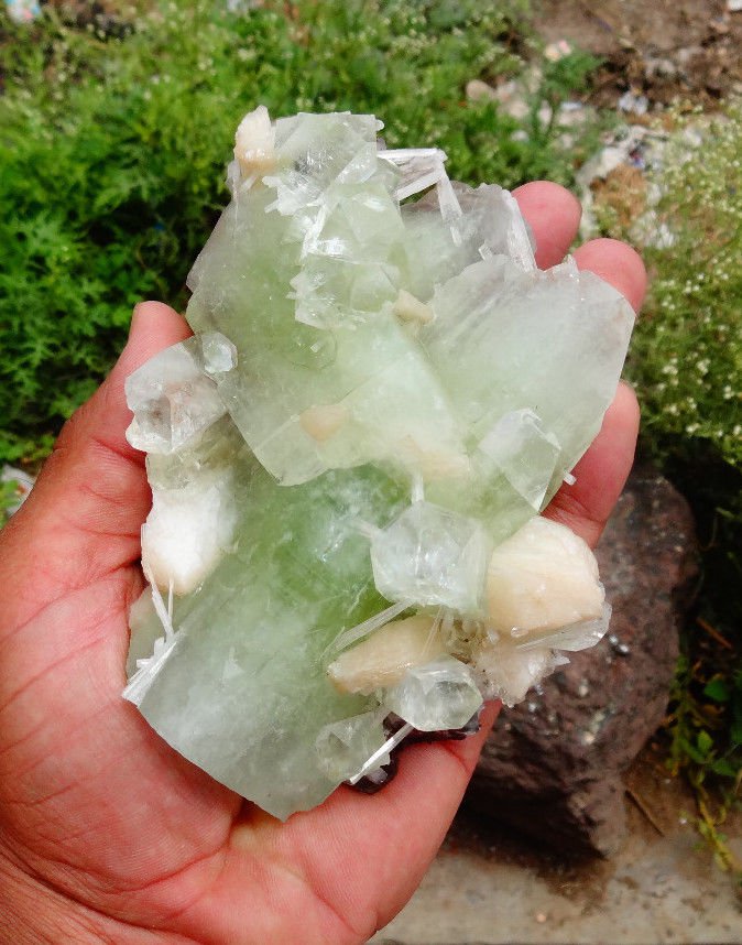 APOPHYLLITE WITH SCOLECITE+STILBITE SPECIMEN !!! B-1