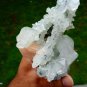 APOPHYLLITE CRYSTAL WITH STILBITE BLADE ON CHALCEDONY STALACTITE  !!! G-3