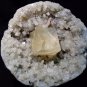 GORGEOUS & HUGE CALCITE CUBE IN APOPHYLLITE QUARTZ GEODE S-135