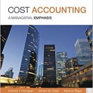 Cost Accounting, A Managerial Emphasis 15th Edition (PDF, eText, Ebook)