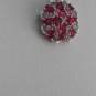 Sterling Silver Flower Shaped Corundum CZ Pendant and Chain