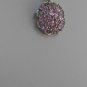 Sterling Silver Flower Shaped Pink CZ Pendant and Chain