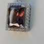 Sterling Silver Large Square Rhodolite CZ Pendant and Chain