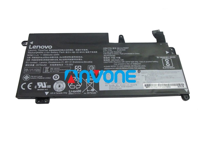 Lenovo ThinkPad 13 Inch Chromebook Battery 01AV400 SB10J78997 11.4V 42Wh 3685mAh