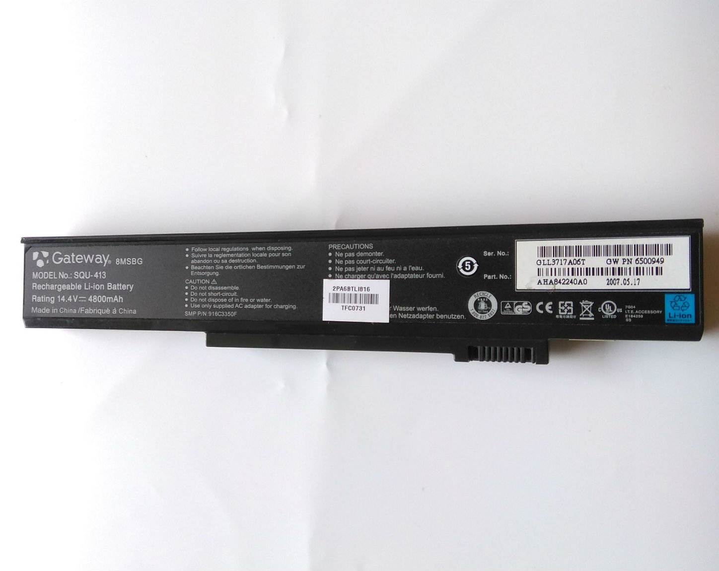 SQU-516 Battery 4UR18650-2-QC-MA1 For Gateway NX500 NX550 NX800 NX860