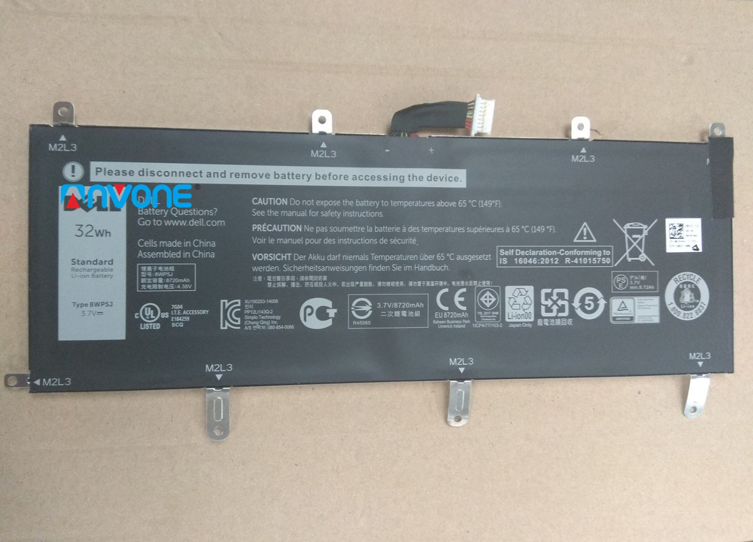 Dell Venue 10 Pro 5055 Battery 069Y4H 0JKHC1 8WP5J