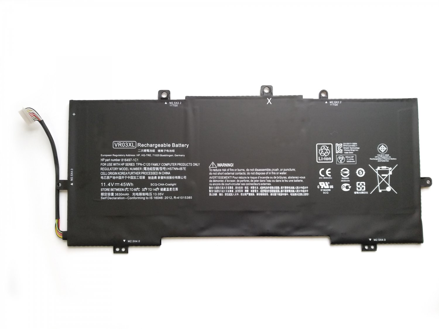 VR03XL Battery 816497-1C1 For HP Envy Notebook 13-D058NA 13-D058SA 13-D058TU