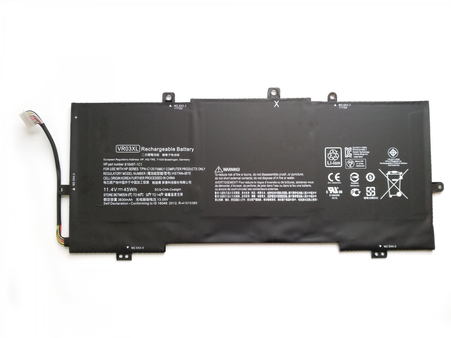 HSTNN-IB7E VR03XL Battery For HP Envy Notebook 13-D107NF 13-D107NO 13-D107TU