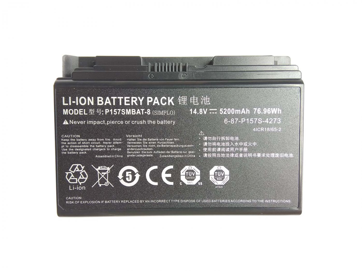 Batteria sostituisce 6 87 P750S 4272 6 87 P750S 4U73 4ICR18/65 2 4400mAh 14,8V