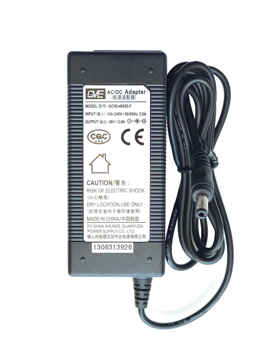 5.5*2.5mm 48V 2A AC to DC Power Adapter Converter for POE switch or PoE Injector