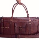 Men Leather large vintage duffle Handmade travel gym weekend overnight bag tote