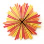 The Setting Sun XL - large sized stylish orange wooden wall clock, a piece of wall art