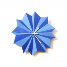 Origami Blue - unique wooden wall clock