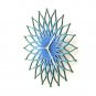 Peacock - large stylish wooden wall clock, sunburst clock