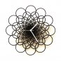 Rings L - large size unique contemporary wooden wall clock