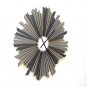 The Sirius L -  large size stylish silver / gray wooden wall clock, a piece of wall art