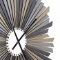 The Sirius L -  large size stylish silver / gray wooden wall clock, a piece of wall art
