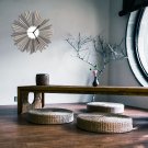 The Sirius XL -  large size stylish silver / gray wooden wall clock, a piece of wall art