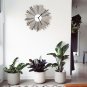 The Sirius XL -  large size stylish silver / gray wooden wall clock, a piece of wall art