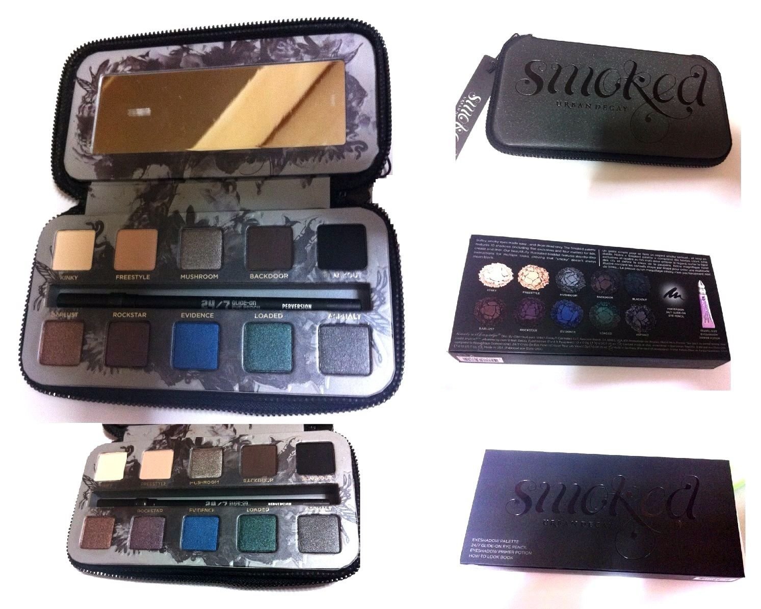 URBAN DECAY SMOKED EYESHADOW PALETTE W PERVERSION 24/7 EYELINER