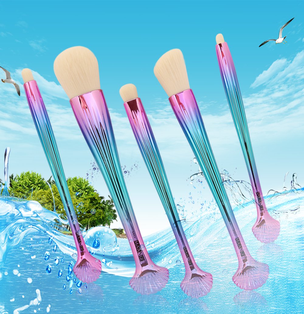 Professional Shell Mermaid Makeup Brushes Set