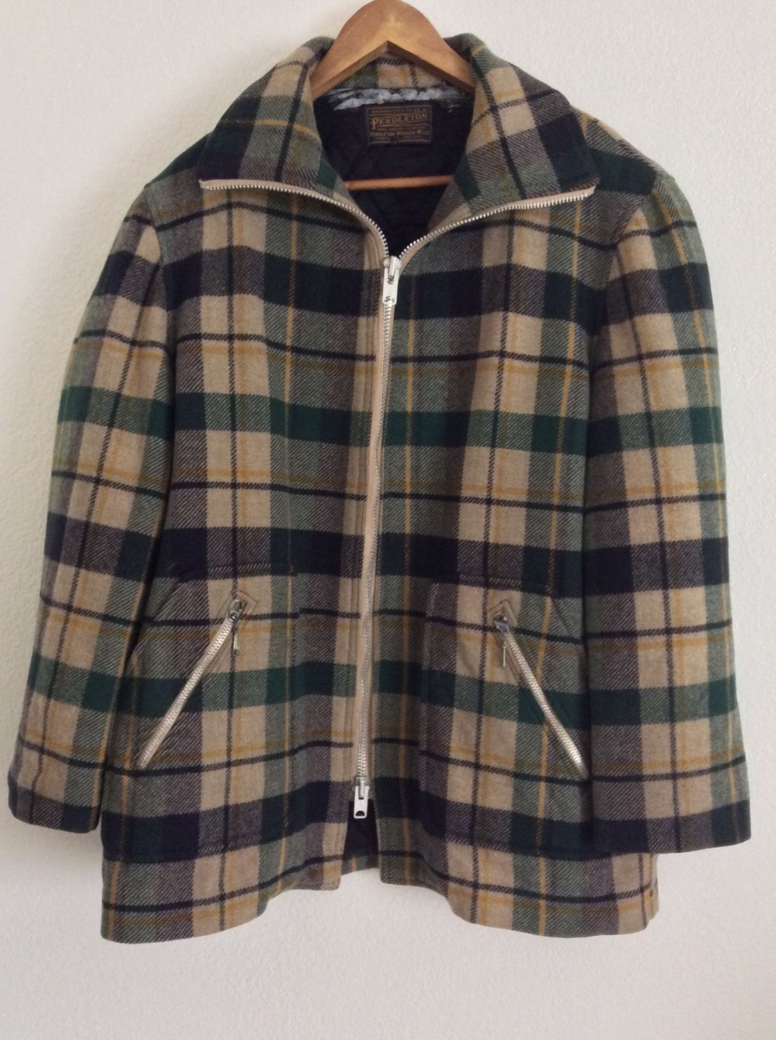 Vintage 1970's Plaid Pendleton Wool Hunting Jacket Lumberjack Coat Unisex