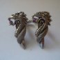 CL004 New Rare Antique Silver Dragon Purple Rhinestone Cufflinks Cuff Links ++