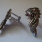 CL004 New Rare Antique Silver Dragon Purple Rhinestone Cufflinks Cuff Links ++