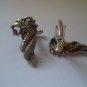 CL004 New Rare Antique Silver Dragon Purple Rhinestone Cufflinks Cuff Links ++