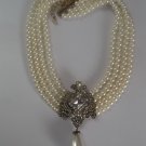 N065 1920's Gatsby Art Deco Nouveau Audrey Hepburn Pearl Necklace Victorian