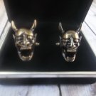 CL805 Japanese Noh Mask Cufflinks Gothic Medieval Great Gift for Him Novelty ++