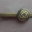 T005  Antique Bronze Celtic Knot Tie Bar Clip Pin Gothic Steampunk Tieclips *30