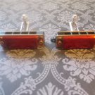 CL003 Metallic Red Mini Harmonica Cuff Links Halloween Wedding Party Favor Gift