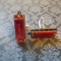 CL003 Metallic Red Mini Harmonica Cuff Links Halloween Wedding Party Favor Gift