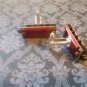 CL003 Metallic Red Mini Harmonica Cuff Links Halloween Wedding Party Favor Gift